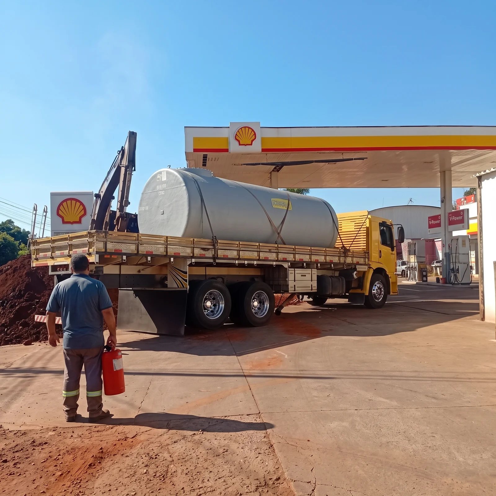 Transporte e instalação de tanques de combustíveis licenciados SASC